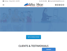 Tablet Screenshot of milehighfitness.com